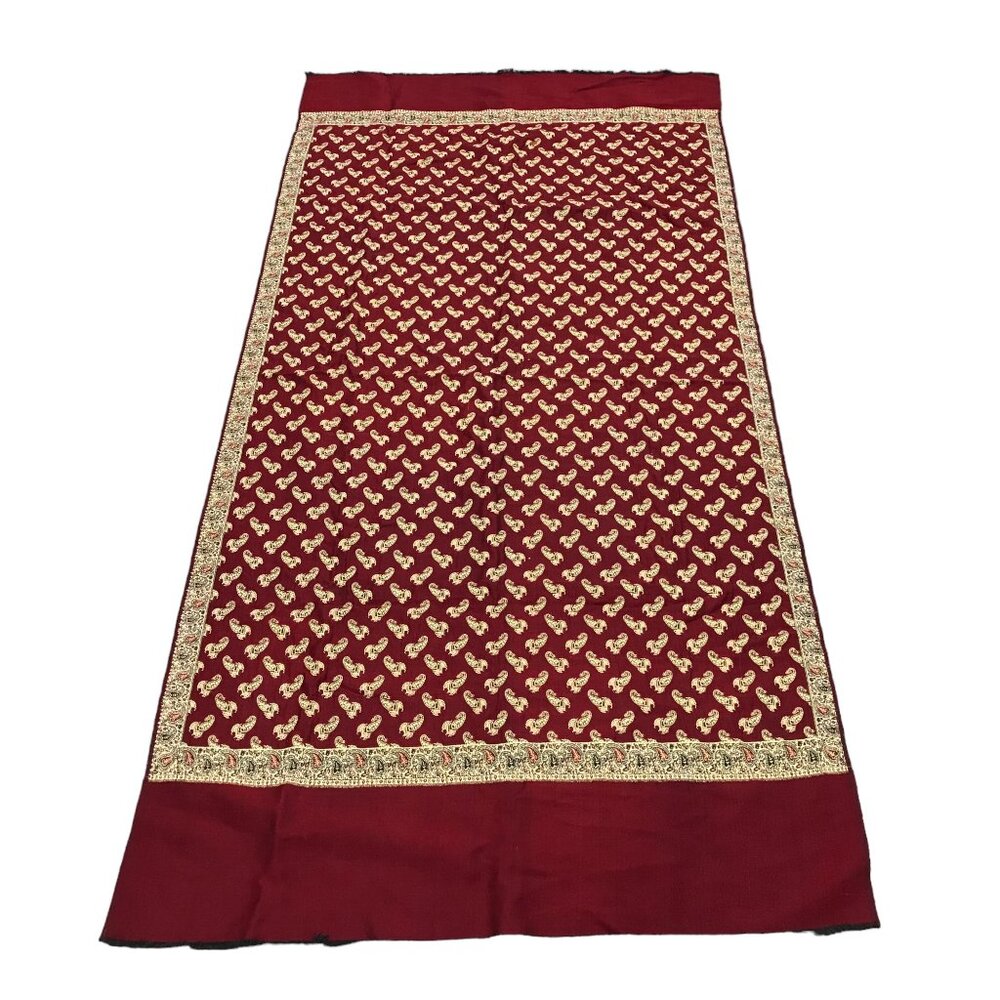 Tablecloth Runner Red & Gold Rectangle 35 X72 Handmade Event Wedding Celebration